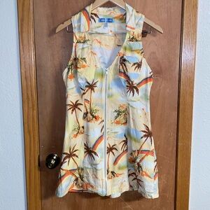 Urban Outfitters Yellow and Orange Tropical One Piece